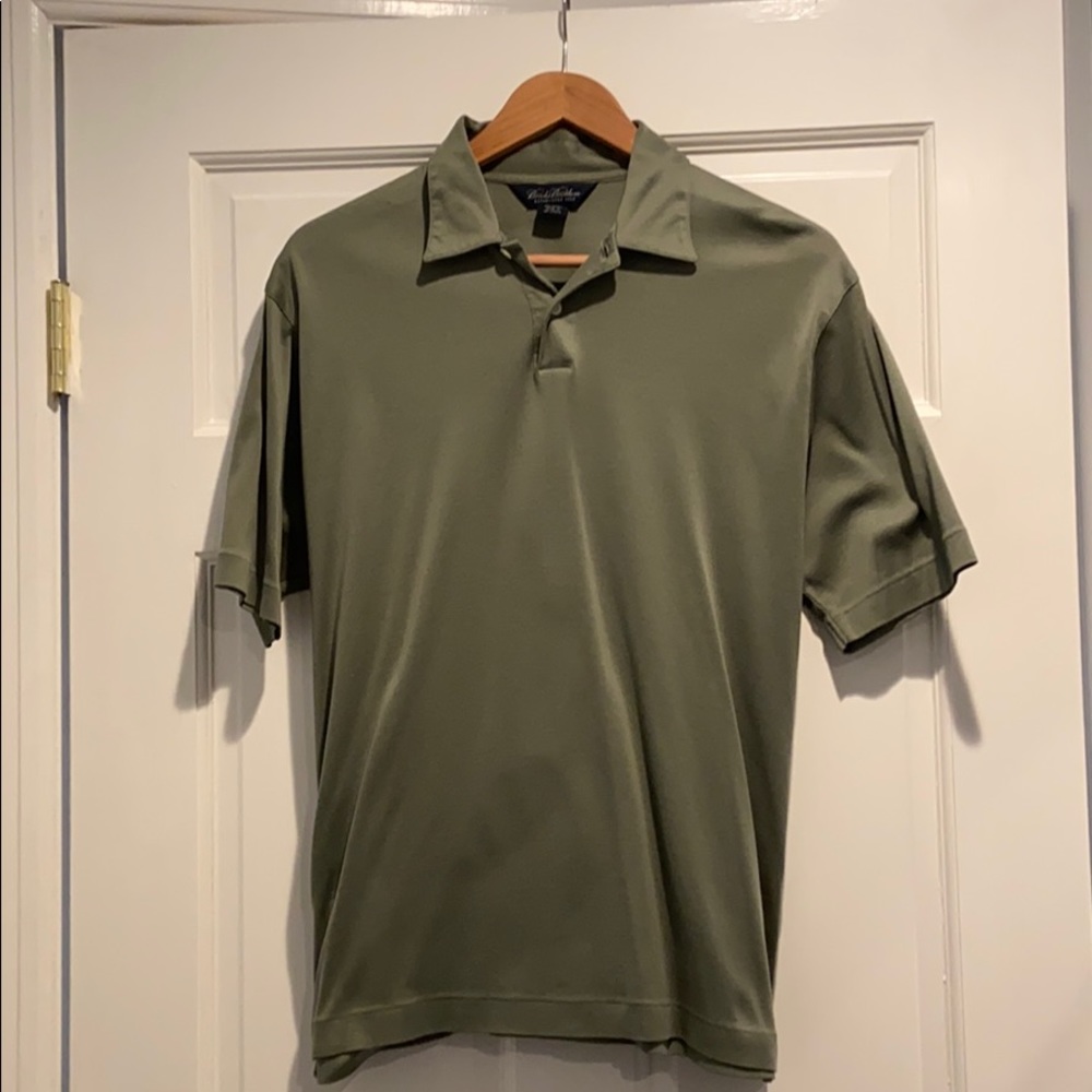 Brooks Brothers green polo shirt
